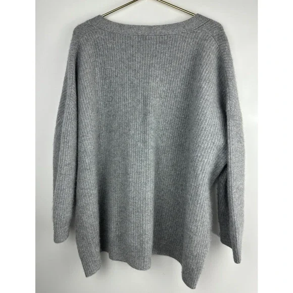 Jenni Kayne Cashmere Cocoon Cardigan Heather Grey Women’s Plus Size 1X Oversized - Picture 14 of 16
